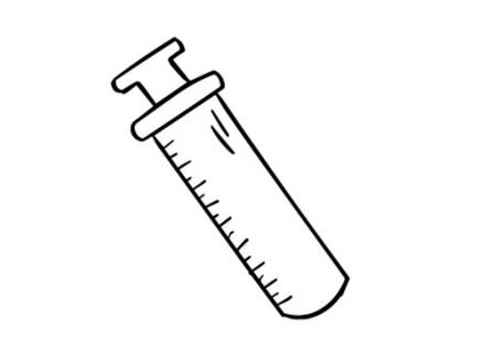 针管注射器简笔画 针管注射器简笔画