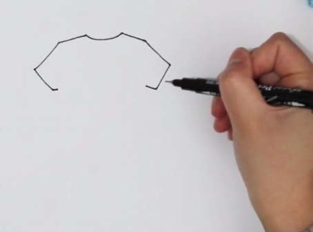 短袖t恤简笔画步骤