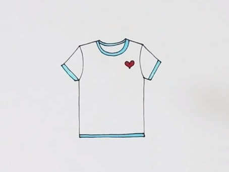 短袖t恤简笔画步骤