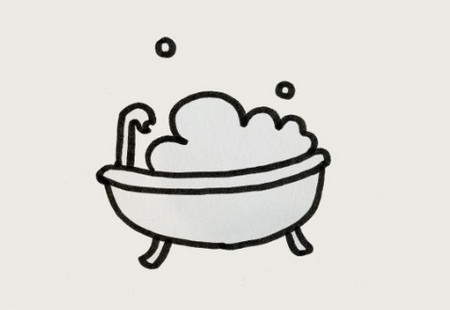 浴缸简笔画怎么画又好看 浴缸简笔画怎么画又好看