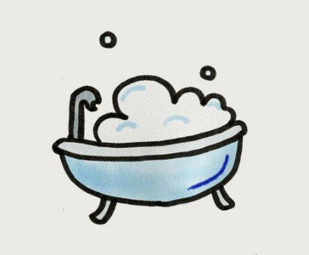 浴缸简笔画怎么画又好看 浴缸简笔画怎么画又好看