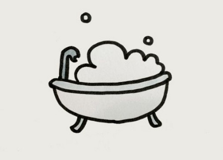 浴缸简笔画怎么画又好看 浴缸简笔画怎么画又好看