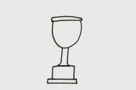 奖杯简笔画步骤