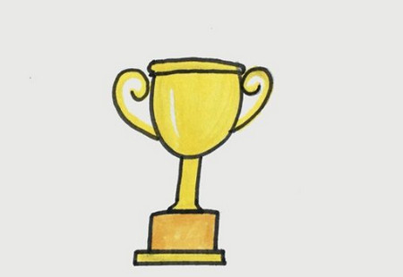 奖杯简笔画步骤