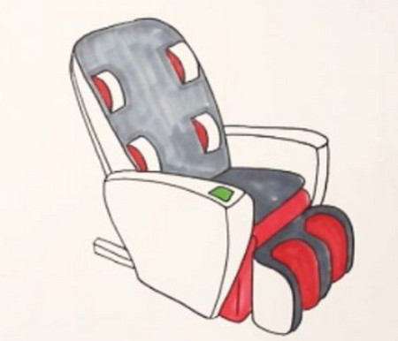 按摩椅简笔画步骤