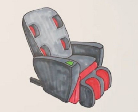 按摩椅简笔画步骤