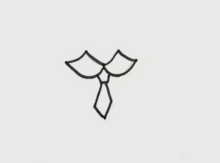 简单又漂亮女生校服简笔画