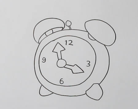 关于闹钟的简笔画 闹钟简笔画步骤