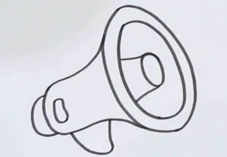 简易的喇叭简笔画