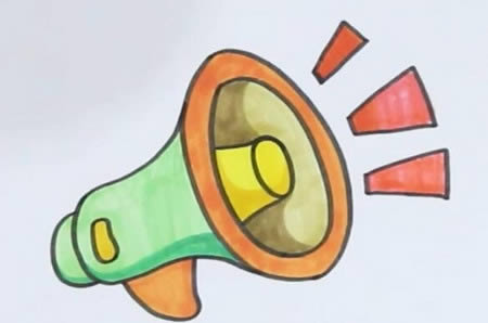 简易的喇叭简笔画