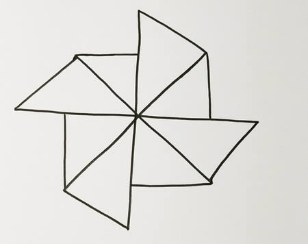 小朋友最爱的风车简笔画 小朋友最爱的风车简笔画