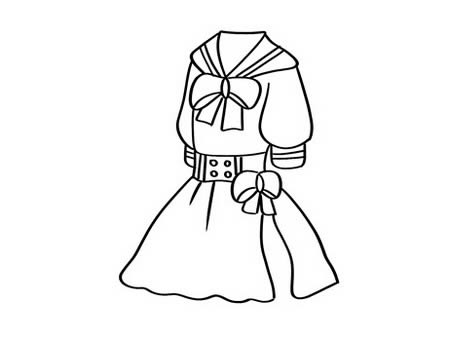 漂亮的裙子简笔画步骤