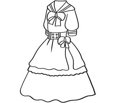 漂亮的裙子简笔画步骤