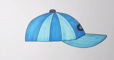 鸭舌帽简笔画步骤 关于帽子的简笔画