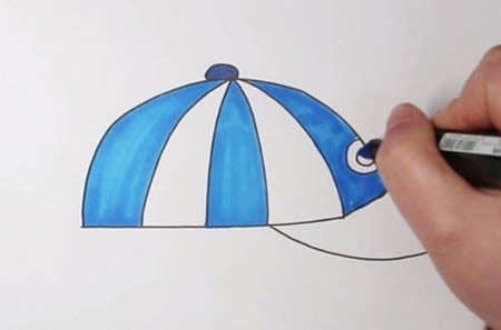 鸭舌帽简笔画步骤 关于帽子的简笔画