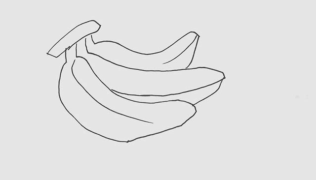 一把新鲜的香蕉简笔画