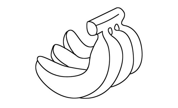 简单的香蕉儿童画