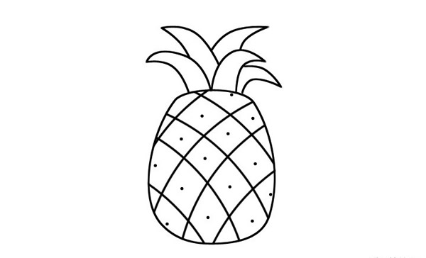简单的菠萝儿童画