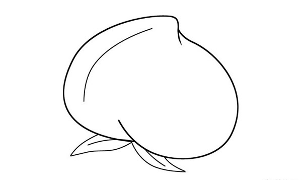 简单几笔的水蜜桃儿童画