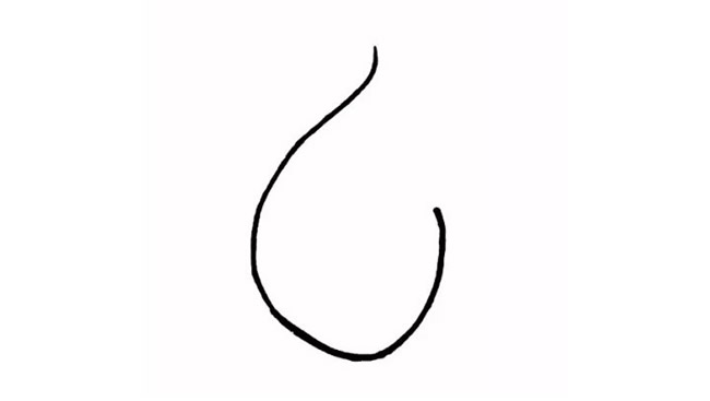 非常简单的桃子儿童画步骤