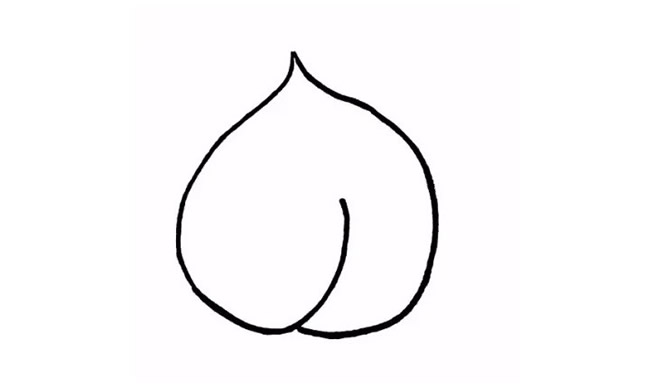 非常简单的桃子儿童画步骤
