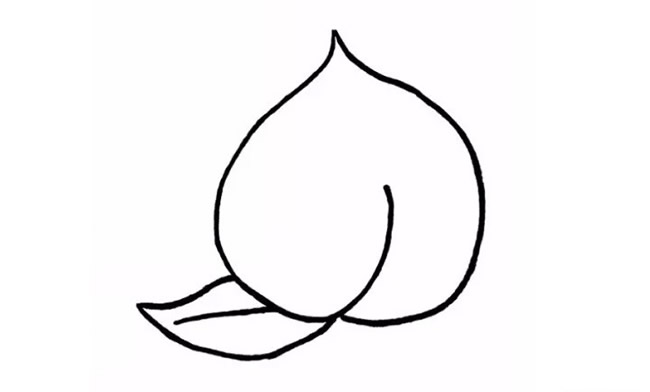 非常简单的桃子儿童画步骤
