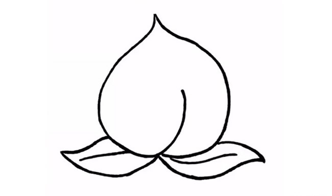 非常简单的桃子儿童画步骤