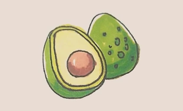 牛油果简笔画步骤 牛油果简笔画步骤