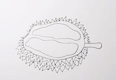 生动形象的榴莲简笔画 生动形象的榴莲简笔画