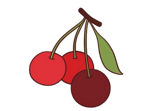 三颗樱桃简笔画