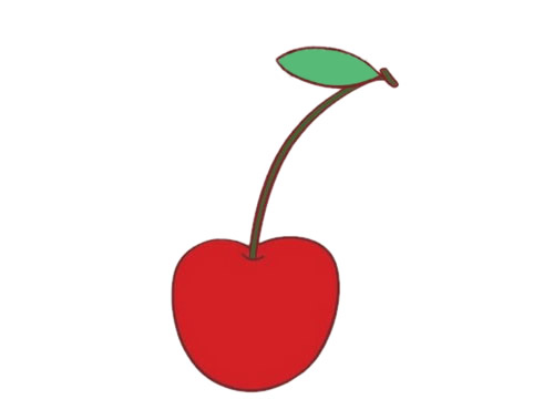 简单漂亮的樱桃儿童画