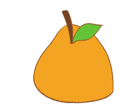 简单的黄梨儿童画