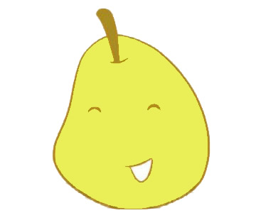 卡通梨子简笔画的画法