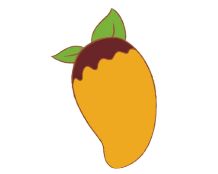带叶子的芒果简笔画