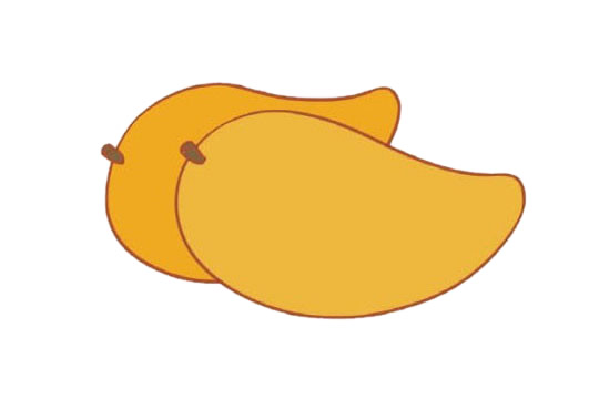 两个芒果的简笔画