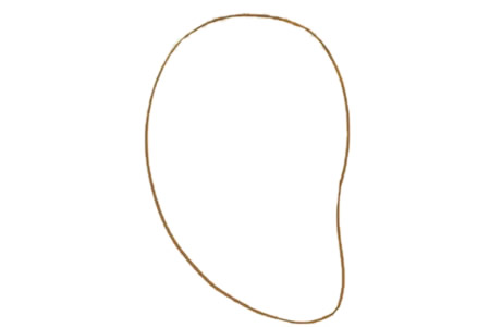 卡通芒果简笔画步骤