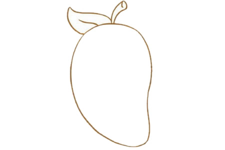 卡通芒果简笔画步骤