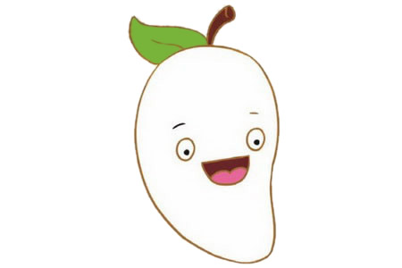 卡通芒果简笔画步骤