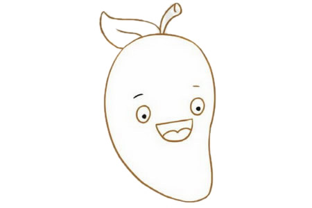 卡通芒果简笔画步骤