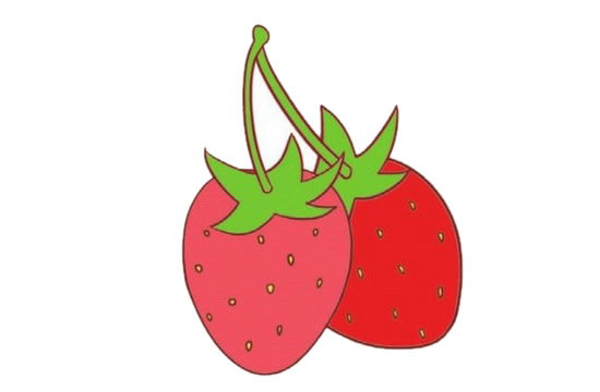 漂亮的草莓简笔画