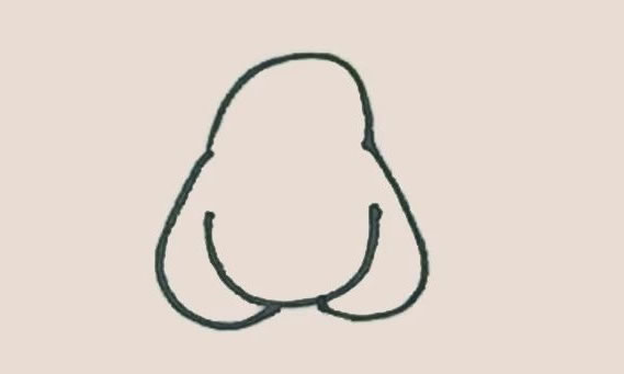 莲雾简笔画步骤