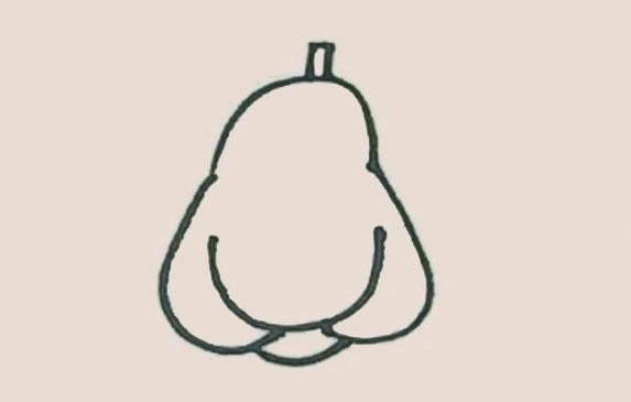 莲雾简笔画步骤