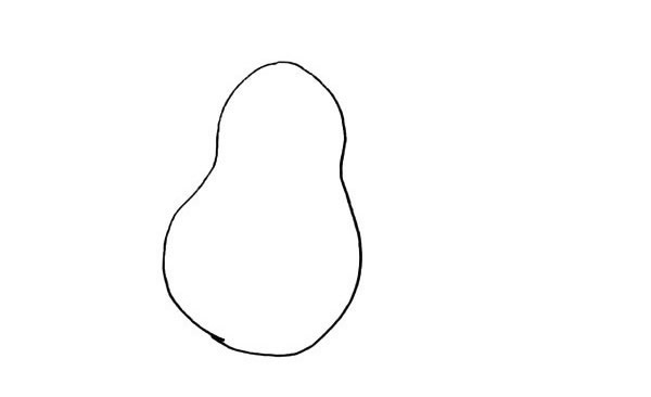 两个黄梨简笔画步骤