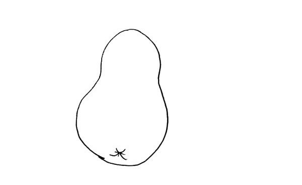 两个黄梨简笔画步骤