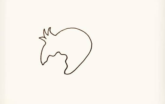 带叶子的石榴简笔画