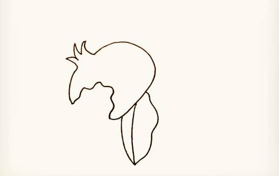 带叶子的石榴简笔画