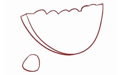 一块石榴简笔画