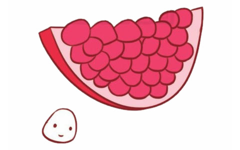 一块石榴简笔画