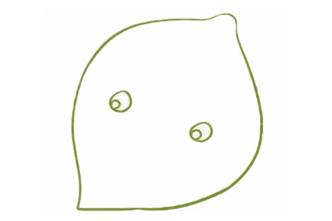 卡通的柠檬简笔画