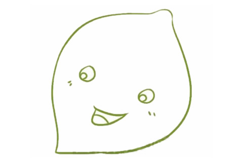 卡通的柠檬简笔画